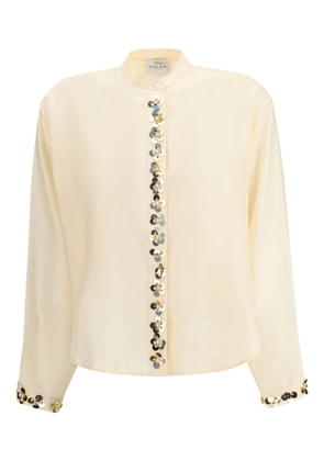 Forte Forte sequin-embellished shirt - Neutrals