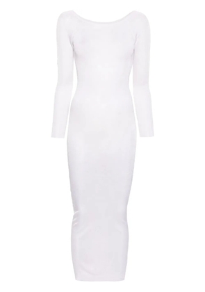 Magda Butrym fine-ribbed semi-sheer maxi dress - Neutrals