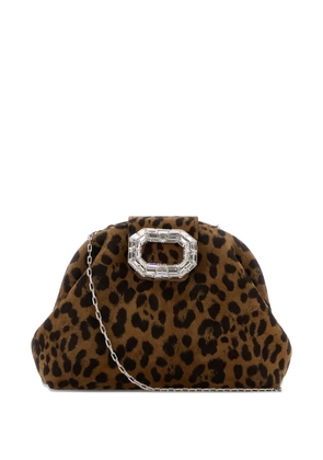 Amina Muaddi Camelia clutch bag - Brown