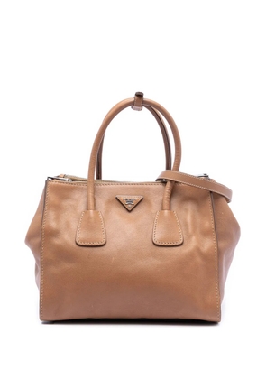 Prada Pre-Owned 2000-2025 Glace Calf Twin Pocket Double Handle satchel - Brown