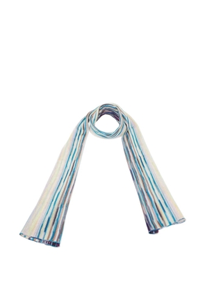 Missoni Pre-Owned striped knit scarf - Blue