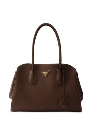 Prada medium leather tote bag - Brown