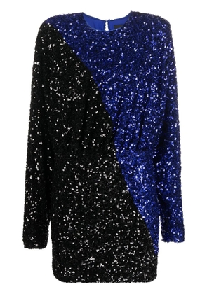 ROTATE BIRGER CHRISTENSEN two-tone sequin minidress - Blue