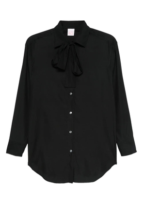 ARCHIVIO 67 bow-detail silk shirt - Blue