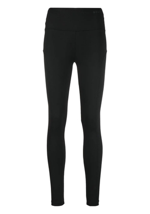 MSGM logo-print high-waist leggings - Black