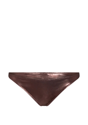 Blumarine metallic-effect bikini bottom - Brown