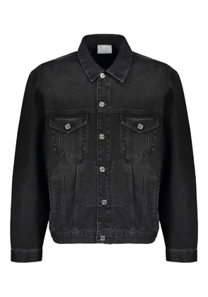 VETEMENTS logo-print cotton denim jacket - Black