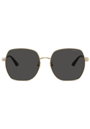 Jimmy Choo Eyewear crystal-embellished sunglasses - Gold