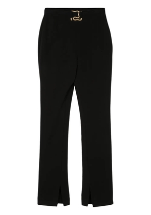 Just Cavalli logo-plaque tailored trousers - Black