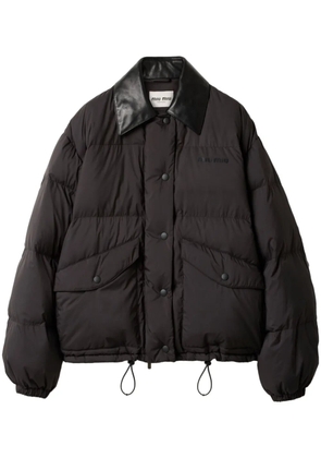 Miu Miu cropped down jacket - Black