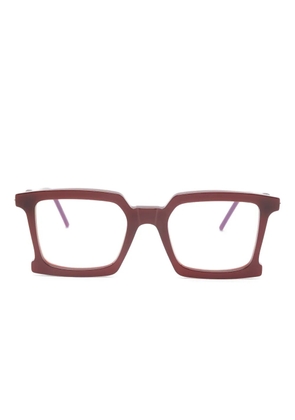Kuboraum square-frame glasses - Red