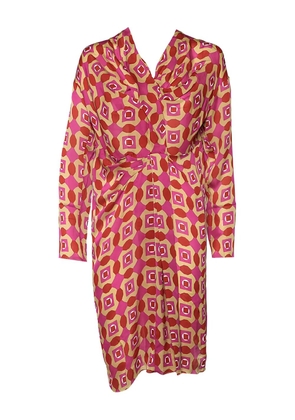 Marni Pre-Owned 2023 geometric silk midi dress - Red