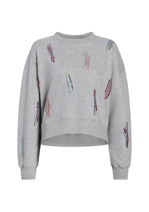 Cinq A Sept Paillette Whirl Brandy long-sleeve sweatshirt - Grey