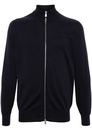 Brunello Cucinelli zip-up cotton cardigan - Blue