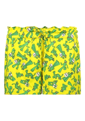 Moschino all-over print shorts - Yellow
