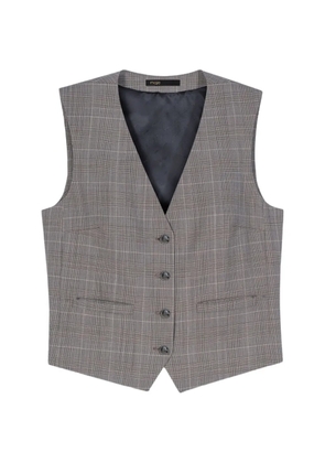 Maje checked buttoned waistcoat - Grey
