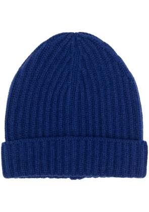 Malo ribbed-knit cashmere beanie - Blue