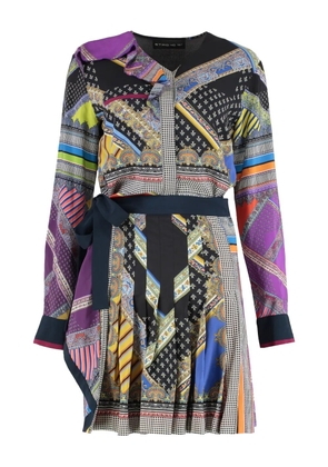 ETRO printed pleated dress - Black