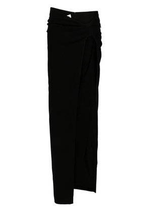 Mônot asymmetric side-slit skirt - Black