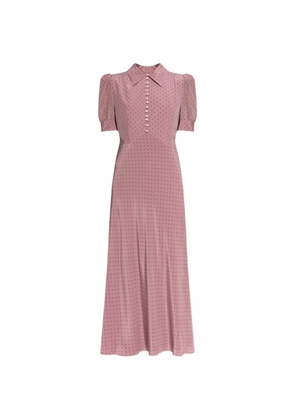 Alessandra Rich polka-dot button dress - Pink