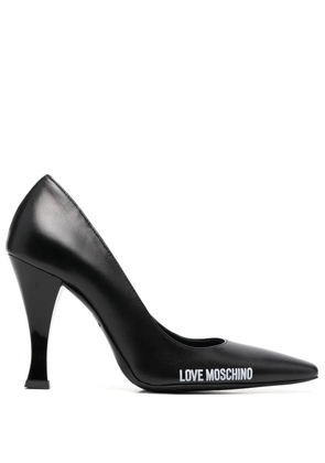 Love Moschino logo-print 100mm pumps - Black