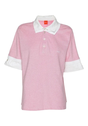 BOSS cotton polo top - Pink