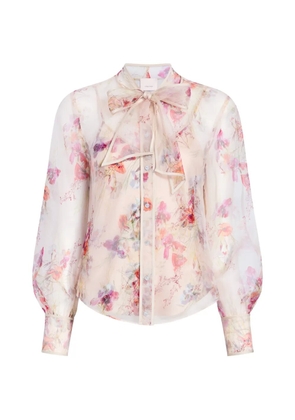 Cinq A Sept Iris Bouquet Farouz floral bouquet tie shirt - Neutrals