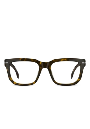 Hugo Boss Br havana square-frame glasses - Brown