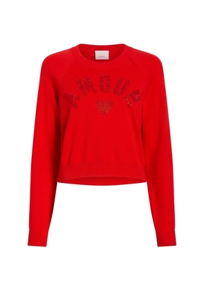 Cinq A Sept Amour Heatset sweater - Red