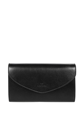 Il Bisonte buttoned-flap leather clutch - Black