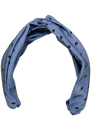 RED(V) mesh hair bow - Blue