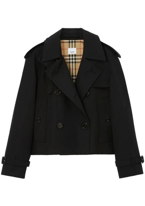 Burberry double-breasted cropped trench coat - Black