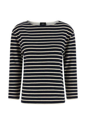 A.P.C. striped round-neck knitwear - Blue
