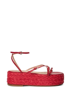 RED(V) strappy platform-sole espadrilles