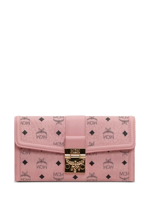 MCM Tracy monogram clasp wallet - Pink