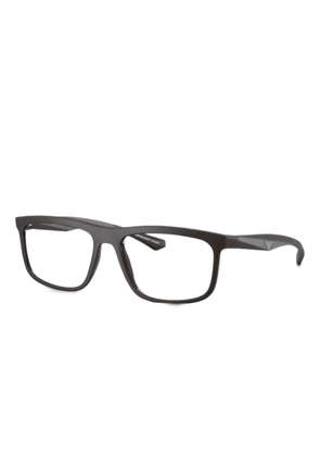 Emporio Armani 0EA3246 rectangle-frame logo glasses - Brown