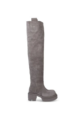 Rick Owens platform over-the-knee boots - Brown