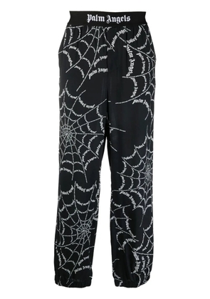 Palm Angels spider web print track pants - Black