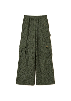 TWINSET floral-lace palazzo pants - Green