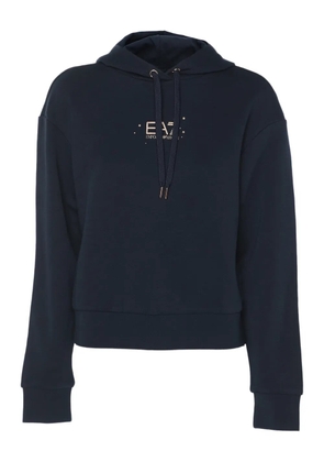 Emporio Armani Pre-Owned front-logo hoodie - Blue