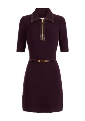 Elisabetta Franchi bouclé-knit mini dress - Red