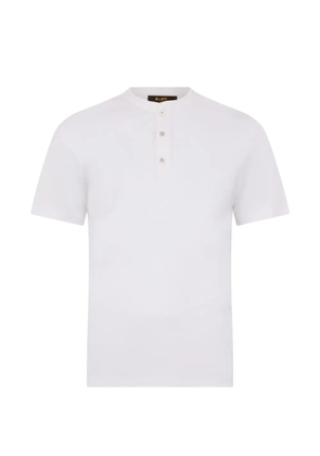 Moorer Henley-neck T-shirt - White