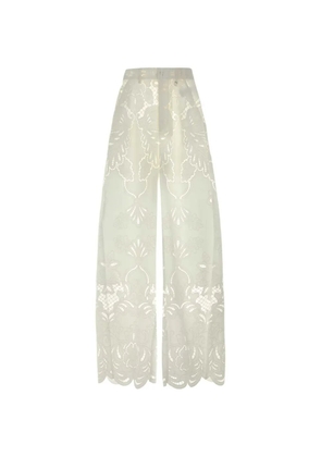 Giuseppe Di Morabito anglaise-broderie trousers - White