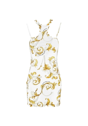 Versace Jeans Couture couture-print mini dress - White