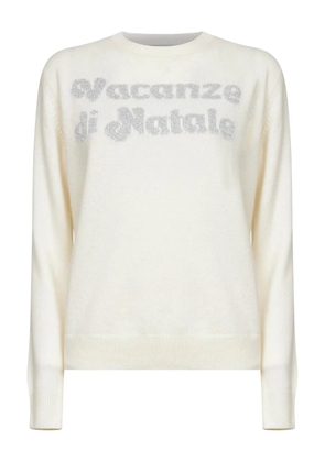 MC2 Saint Barth jacquard embroidered sweater - White