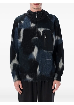 and Wander hooded zip sweater - Blue