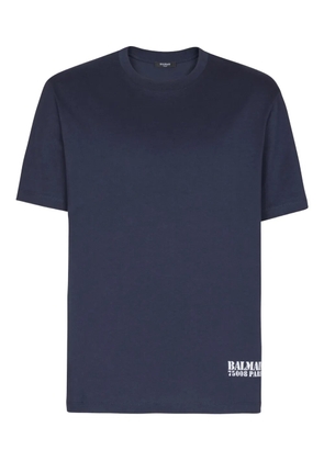 Balmain logo-stamp T-shirt - Blue
