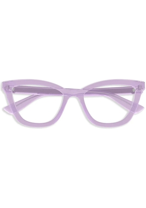 Gucci Eyewear Double G-logo plaque frames - Purple