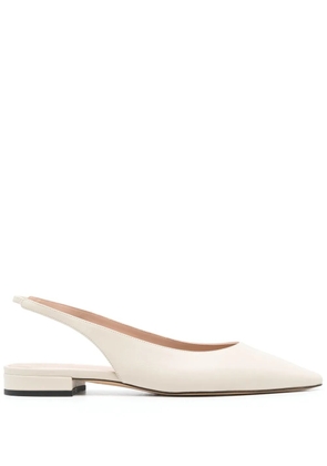 Scarosso pointed-toe slingback ballerina shoes - Neutrals