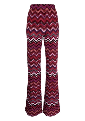 Missoni zigzag-print high-waisted trousers - Purple